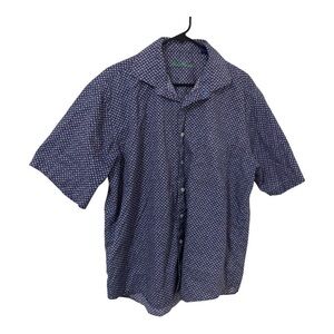 Alan Flusser 100% cotton men’s multi color button down dress shirt XL